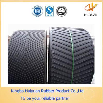 China Patterned (chevron) V Rubber Conveyor Belt (chevron height 6-25mm)
