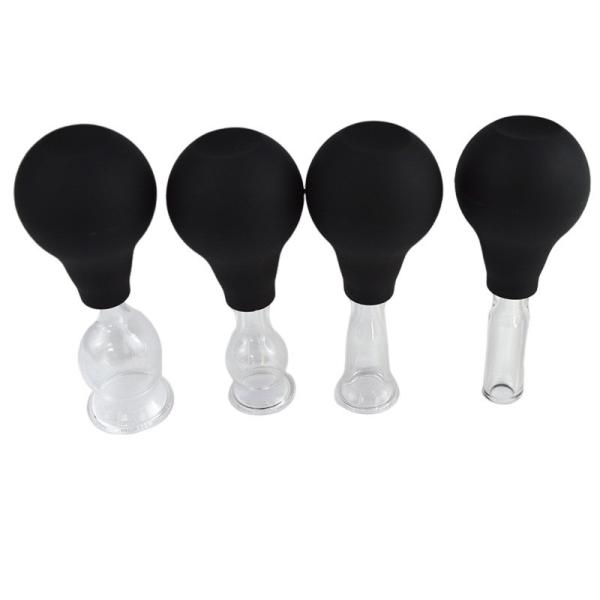 Massage Tools Silicone Glass Suction Cupping Set for Face Guasha Wrinkle Removal Skin Care Spa Beauty Salon Therapy Cups