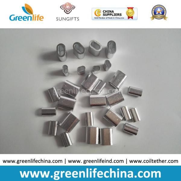 Stainless Steel Wire Loop 15cm Length w/Clear Plastic Coated & Copper Cylinder OD9*T5mm