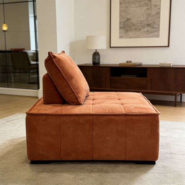 Modern Lazy Home Compressed Sofa Single Fabric Sponge Compressed Sofa Modern
