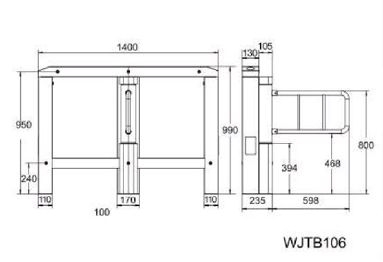 Portas automáticas anticolisão do torniquete com alojamento de aço inoxidável e braço de 900mm
