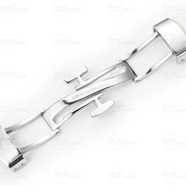 Patek Philippe Aquanaut Luce 5067A Moniteur Blanc Diamant Bézel Femmes Luxe Montre sur la courroie en caoutchouc blanc Quartz Suisse