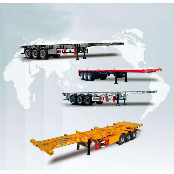 40 Tons Tri Axle Chassis Trailers 20/40 Feet Skeleton Trailer with 10/10/10 Leaf Spring