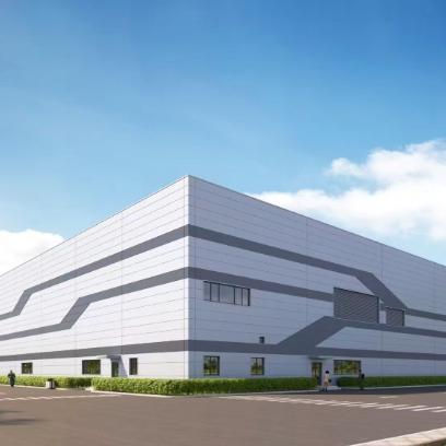 Fire Retardant Prefab Steel Frame Buildings Warehouse With Sandwich Panel Roof