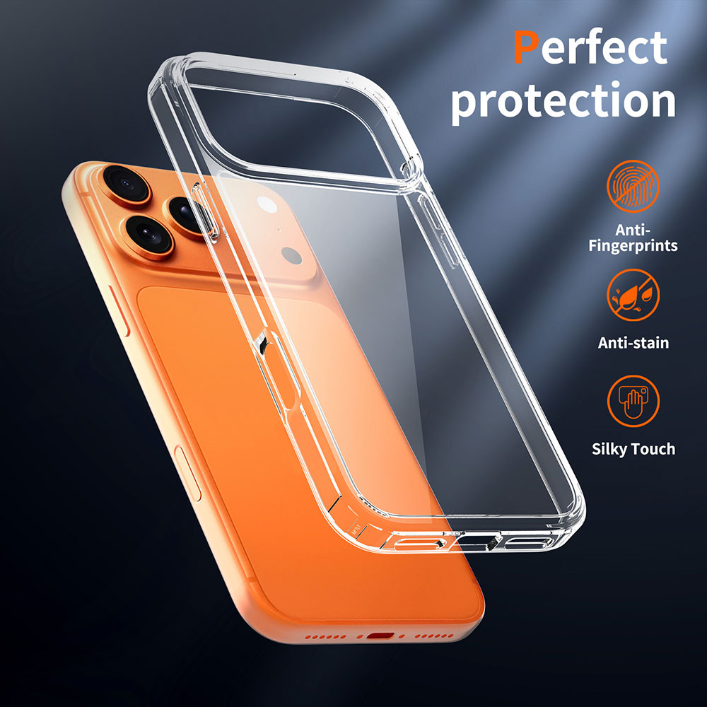 Shockproof Phone Case Transparent PC TPU Hybrid Drop Resistance Armor Mobile Phone Cover Clear Case for iPhone 17 Pro Max