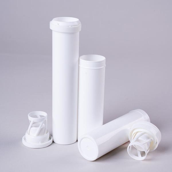 Personal Care 38*96mm Food Grade PP Effervescent Tablets Tube With Desiccant Cover