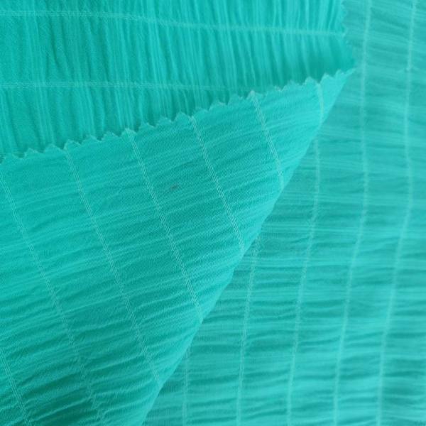 98% Polyester 2% Spandex Striped Smooth Crepe Chiffon Fabric 96 G Breathable