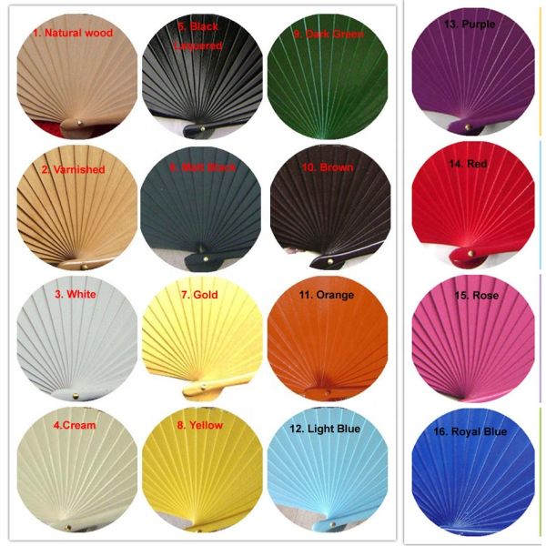 Customized Printing Advertisement Promotion Party and Wedding Decoration Wood Ribs Fan for Sale