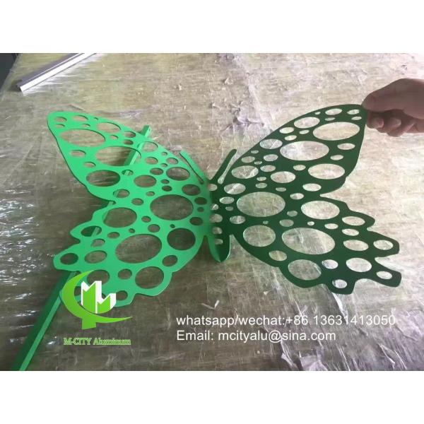 papillons Plaque perforée décorative en aluminium métallique pour la décoration