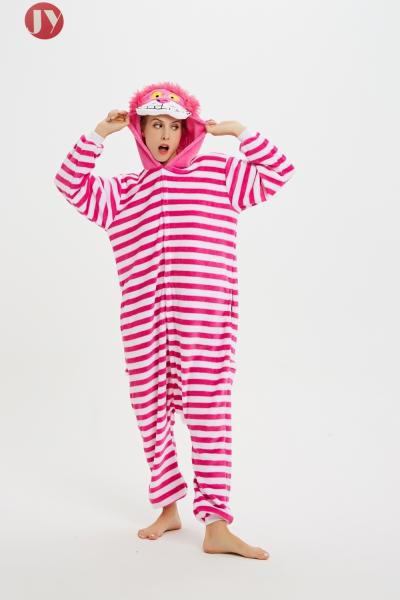 Cosplay Costume Kigurumi Onesie Cheshire Cat Cartoon Animal Pajamas For Halloween