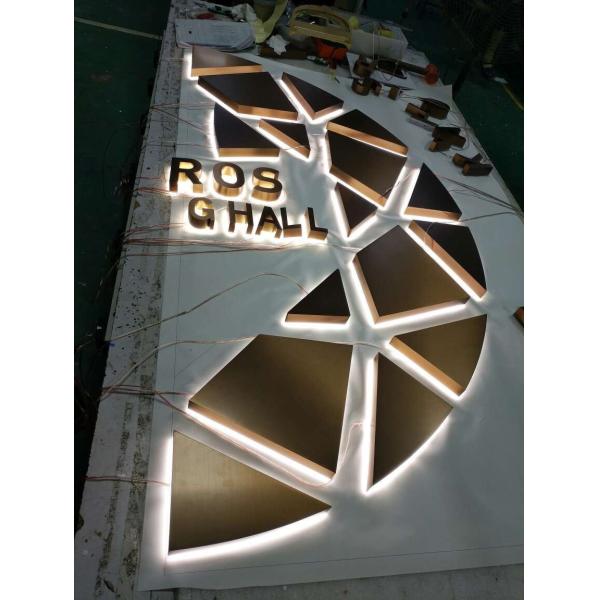 Indoor Reverse Halo Lit Channel Letters 3000K 15mm For Building