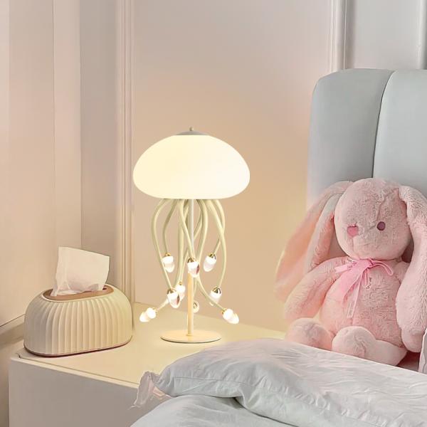 JYLIGHTING Table Lamps Home Decor Cordless Table Lamp Rechargeable Mushroom Bedside Table Lamp