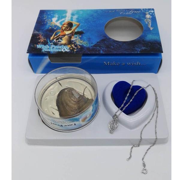 DIY Wish Pearl Necklace Gift Box With Mermaid Design suitable for sending girl friend