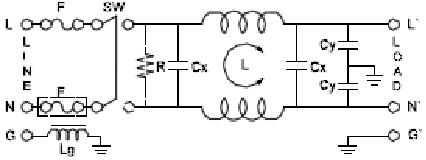 Фильтр 250VAC 10A модуля входа силы YB11C1-10A-Q затыкает в фильтре EMI
