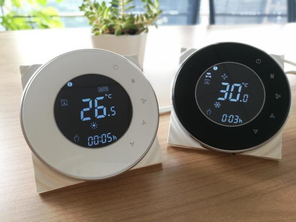 Round Fan Coil Unit Thermostat With Modbus Control 2 Pipe 4 Pipe Cooling / Heating