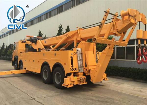 SINOTRUK HOWO7 10 Tires 50T Road Wrecker Tow Truck  Recovery Truck 6x4 Tow Truck EuroII 371hp