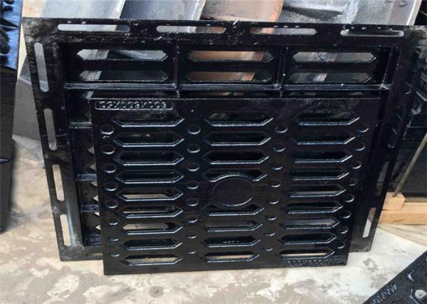 Cast Iron Roadways Driveway Water Drain Grates Anti Abrasion Customized Size