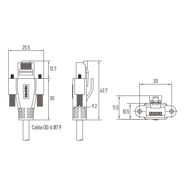 Зеленый кабель заплаты локальных сетей запирая винта 1.5A Cat5e гибкого провода PVC RJ45