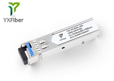 Módulo Pluggable quente direcional do Bi 40km 1550nm SFP de CWDM