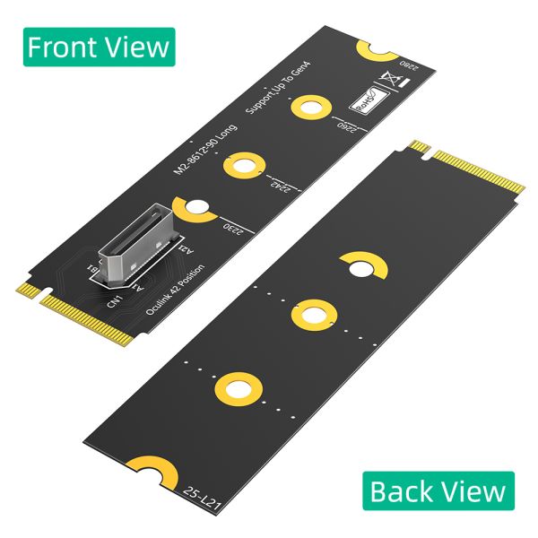 M.2 NVMe PCI-e 4.0 X4 to OcuLink SFF-8612 Adapter with 64Gbps Data Transfer and NVMe 1.2 Support