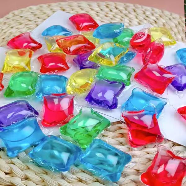 8g Clean Laundry Pods Blue Red Yellow Washing Machine Pods For Sensitive Skin