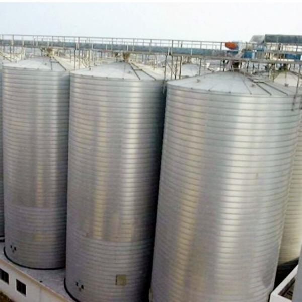 5000m3 Mondes Spiral Steel Silo , Galvanized Steel Grain Silo Storage