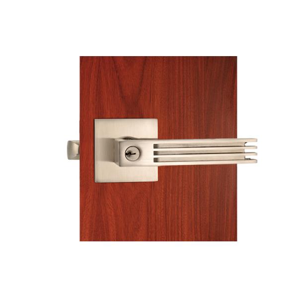 Cerraduras tubulares de grado ANSI Cerradura de puerta de entrada de metal palanca de níquel satinado