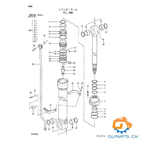 ZX240-3 4618364 Hitachi Excavator Hydraulic Cylinder With Surface Treatment