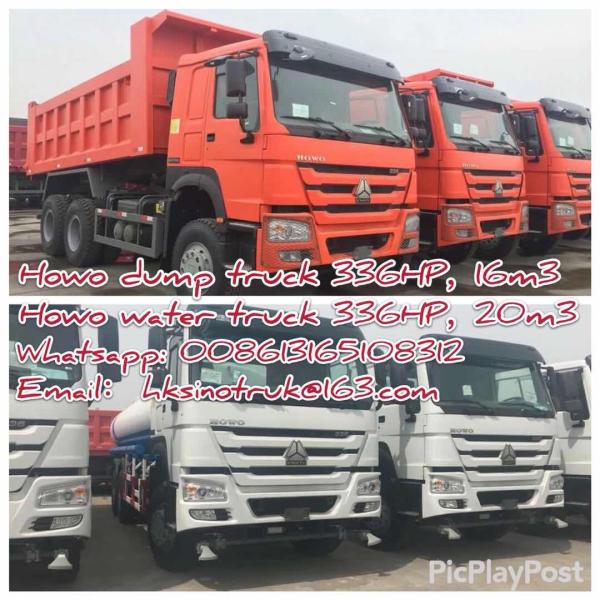 SINOTRUK HOWO 6X4 dump truck tipper stock new 336HP red FOB 35000 USD