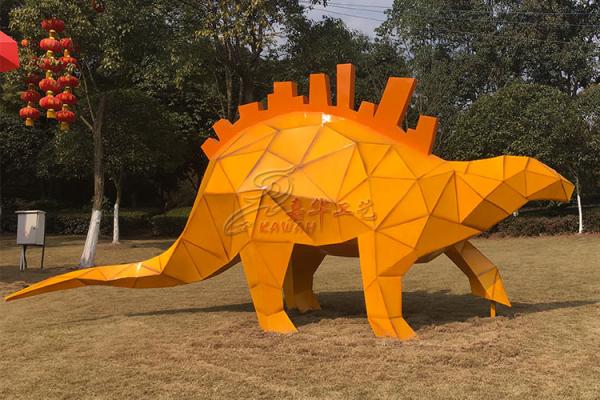 Amusement Park Fiberglass Dinosaur Mother And Daughter Normal Steel Frame Structure