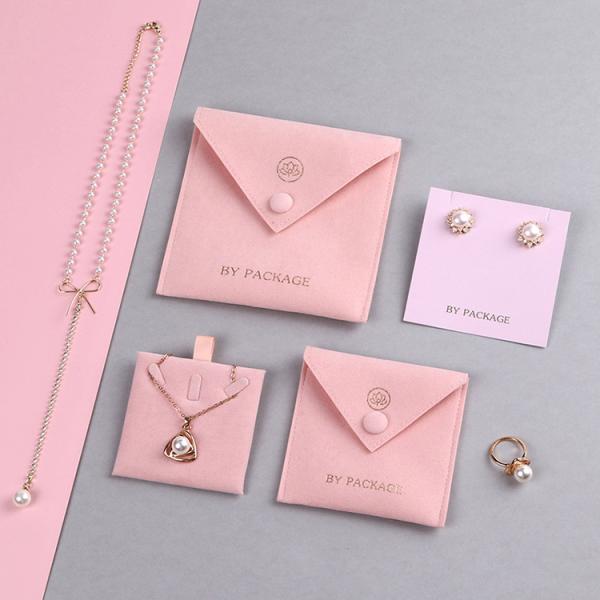 Bulk Velvet Jewelry Bags Ring Pouch With Snap Button 5x5