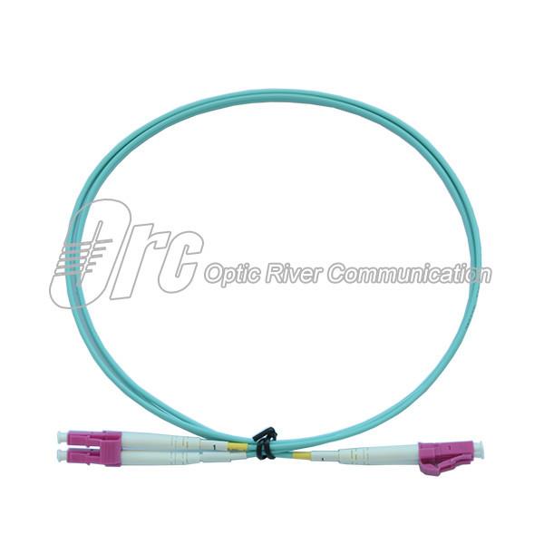 LC LC MM Jumper OM4 Fiber Optic Patch Cord Aqua LSZH