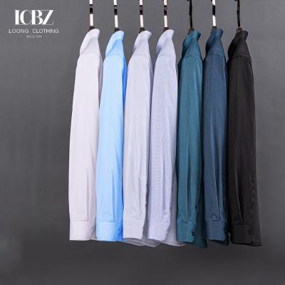 90% Goose Down Tecido Triproof Solid Camisa de Manga Longa para Homens por LCBZ OEM
