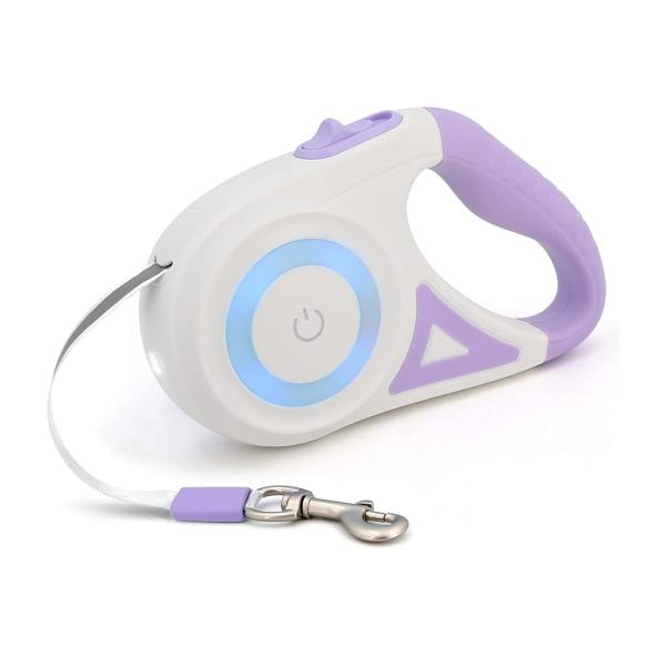 Custom Logo Automatic Pet Dog Leash Lead with Bright LED Lights and Durable Material