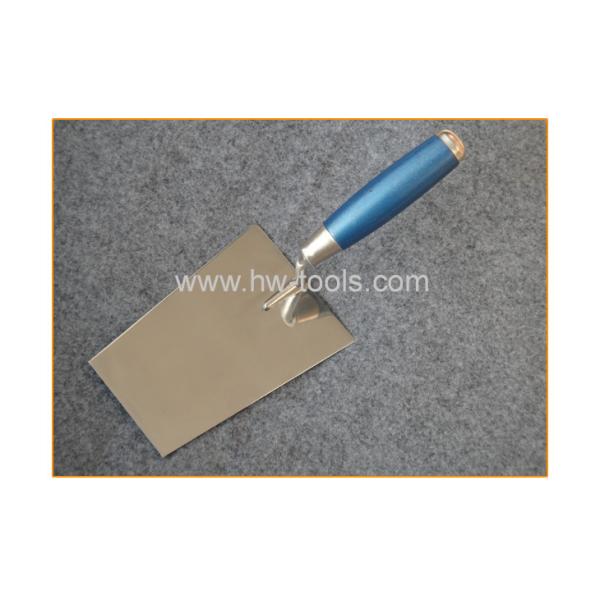 Stainless steel bricklaying trowel