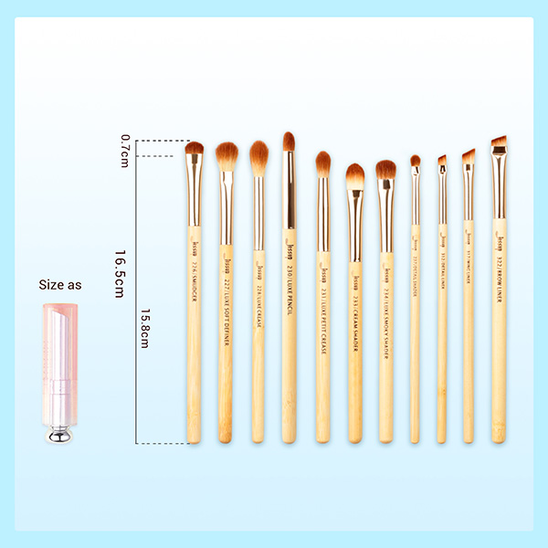 Jessup 15pcs Bamboo Makeup Brushes Set Cosmetic Brush Factory Makeup Brush Brands T137