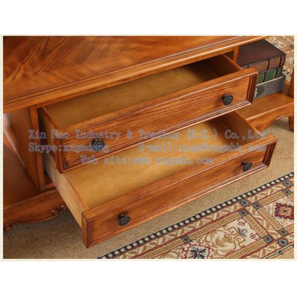 Wooden living room furniture, wooden carved rectangular coffee table