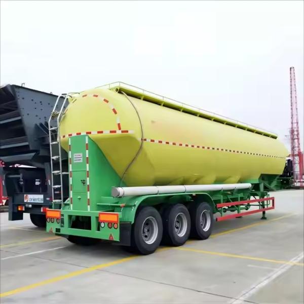 CIMC 3 Transports par essieu Ciment Matériaux granulaires ou ciment en vrac sec Poudre de ciment Cisterne semi-remorque remorque