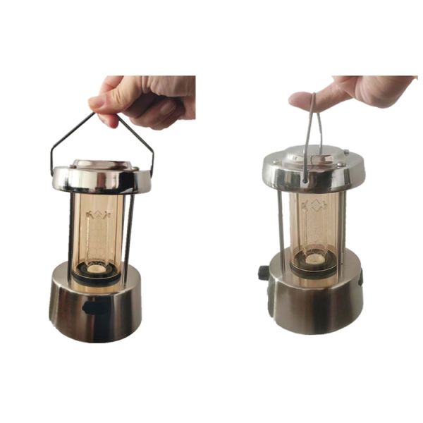 Metal Material 5W LED Camping Lantern Warm Beam Type C Rechargeable