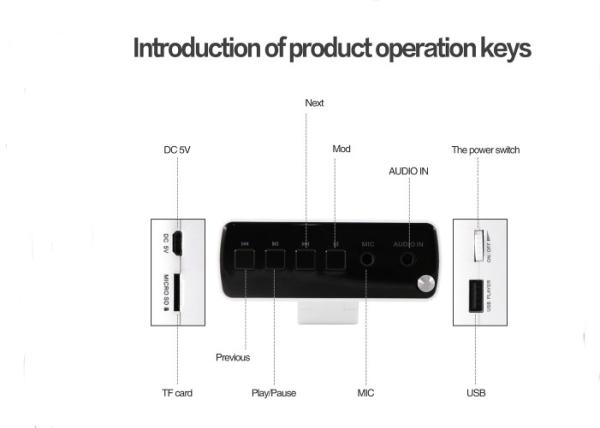 Black Color Portable Bluetooth Speakers , Mini Sound Speaker FM Voice Amplifier