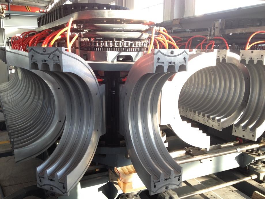 HDPE полой структуры стены спиральной трубы пластиковой экструдерной экструзионной линии
