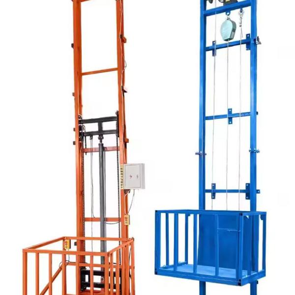 Hydraulic Goods Lift Table Vertical Wall Mounted Cargo Elevator Lift For Warehouse