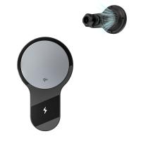 Ventilateur ultra-mince refroidissement 15W chargeur sans fil Porteur de téléphone de voiture avec Qi2 charge rapide LED éclairage et forte aspiration magnétique