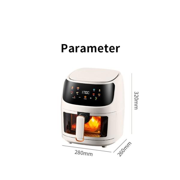 Stainless Steel Electric Heating Air Fryer with High Firepower and Touch Screen