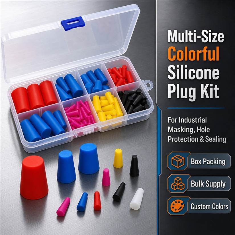 Silicone Tapered Masking Plugs for Powder Coating and Painting