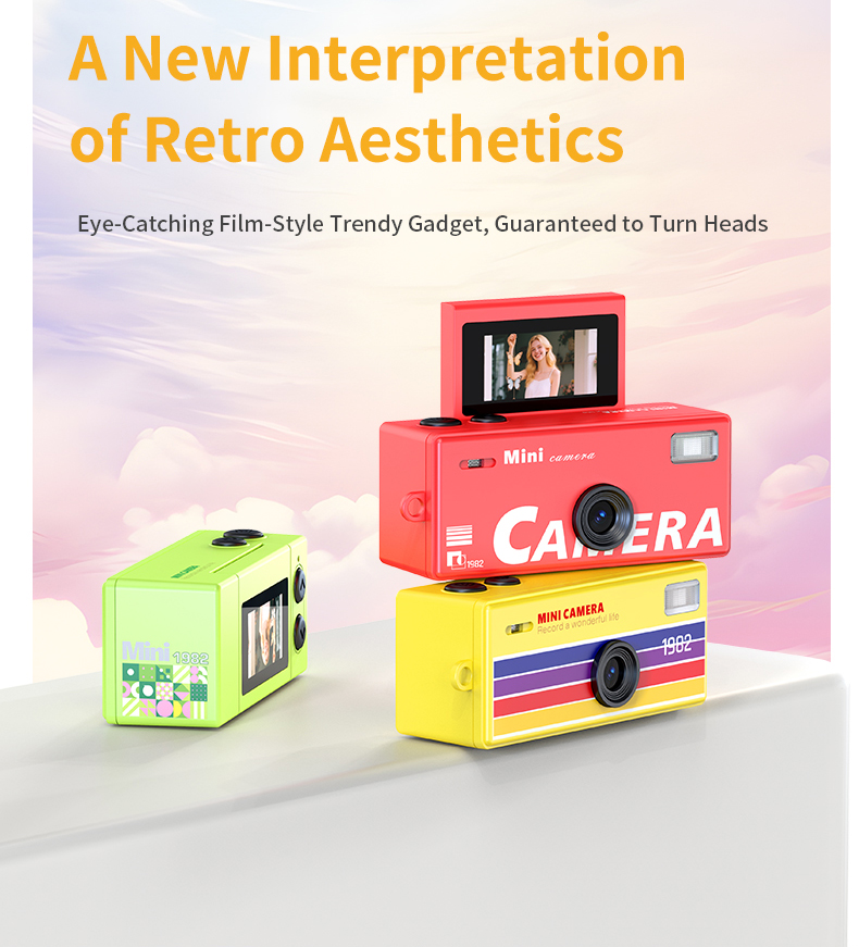 DLC Kids Mini Flip Screen Thumb Camera HD Small Portable Pocket Camera Student Recording Camera