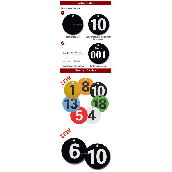 Plastic Security Seals Tag Colorful Round Custom Number Lettering Personalized From 0 To 100