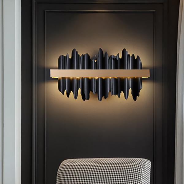 Modern led wall sconce light gold/black bedroom living room luxury wall light(WH-OR-67)