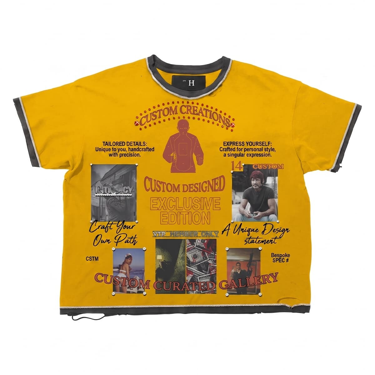 Custom Vintage Streetwear Distressed Graphic T-Shirt for Men