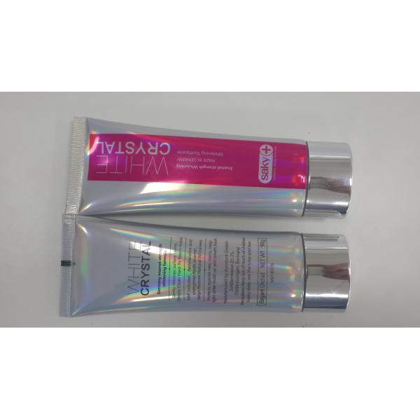 Holographic Laminate Cosmetic Packaging Tube Squeeze 90g Flat Oval Tube